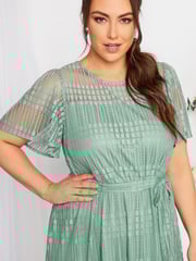 Yours Curve Green London Lace Dress - Image 4 of 4