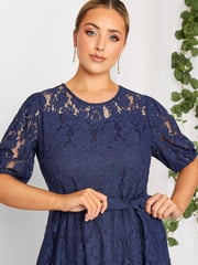 Yours Curve Blue London Lace Dress - Image 4 of 4