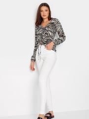 Long Tall Sally Black Ruched Long Sleeve Top - Image 3 of 5