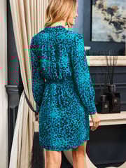 Sosandar Green Wrap Mini Shirt Dress - Image 5 of 6