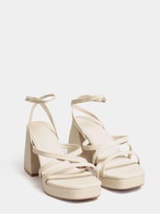 Yours Curve White Extra Wide Fit Wide Fit Chunky Platform Strappy Sandal - Image 2 of 5