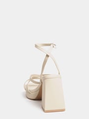 Yours Curve White Extra Wide Fit Wide Fit Chunky Platform Strappy Sandal - Image 4 of 5