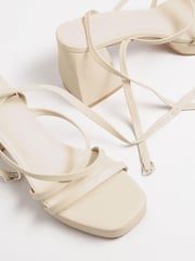 Yours Curve White Extra Wide Fit Wide Fit Chunky Platform Strappy Sandal - Image 5 of 5