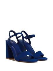 Linzi Cobalt Blue Beverley Square Toe Block Heeled Sandal - Image 3 of 4