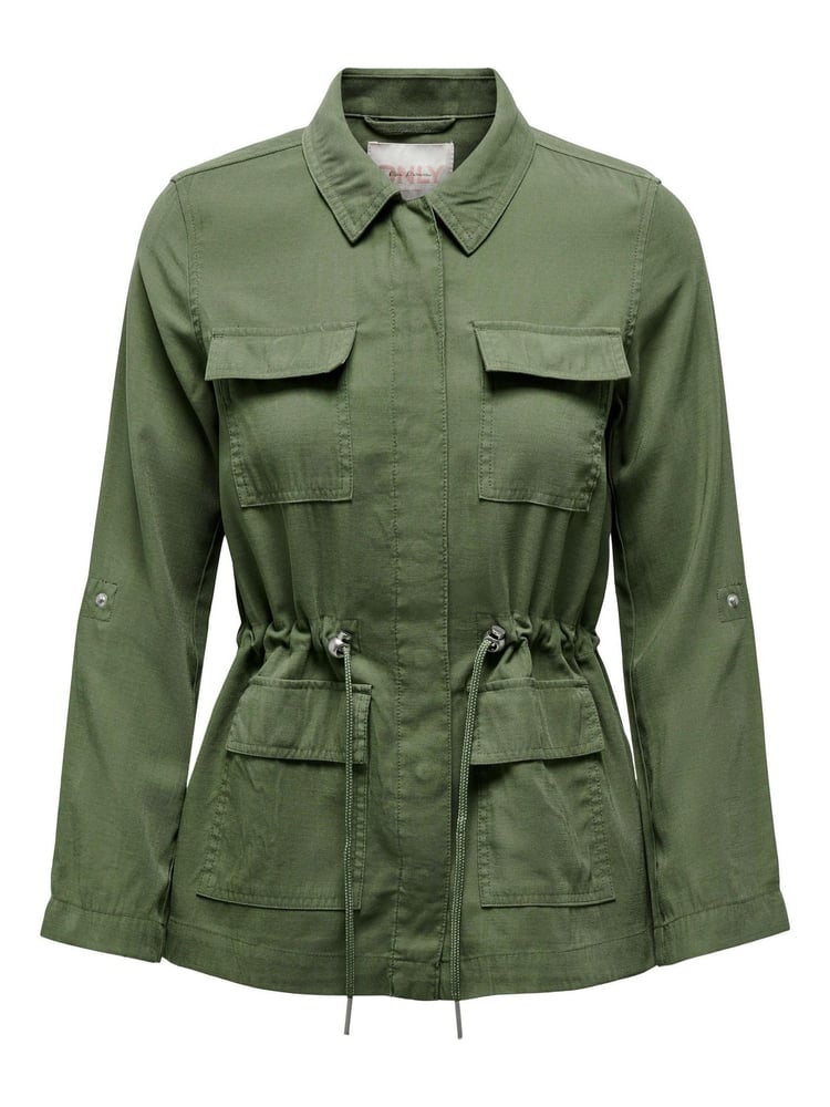 ONLY Khaki Green Utility Pocket Cargo Jacket - Image 5 of 5