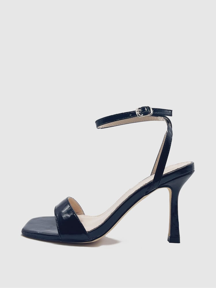 Novo Black Amy Mid Heel Ankle Strap Sandals - Image 2 of 2