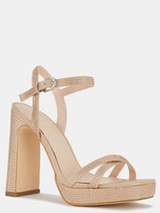 Novo Gold Agnes Studded Platform High Heel Sandals - Image 3 of 4