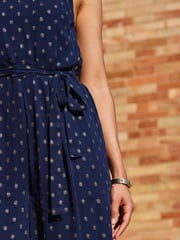 Sosandar Blue Spot Halterneck Jumpsuit - Image 4 of 4