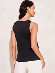 Lipsy Black V Neck Cami Vest Top - Image 3 of 5
