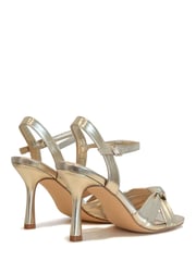 Linzi Gold PU Blair Knotted Stiletto Heeled Sandal - Image 4 of 4