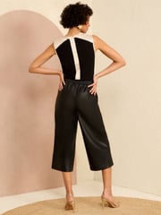 Love & Roses Black Faux Leather Culotte Trousers - Image 3 of 4