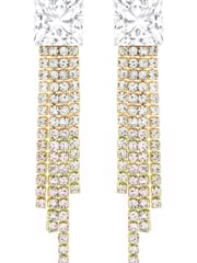 Jon Richard Quadratische Kristall-Tropfen-Ohrringe mit Cubic Zirconia - Bild 1 von 1