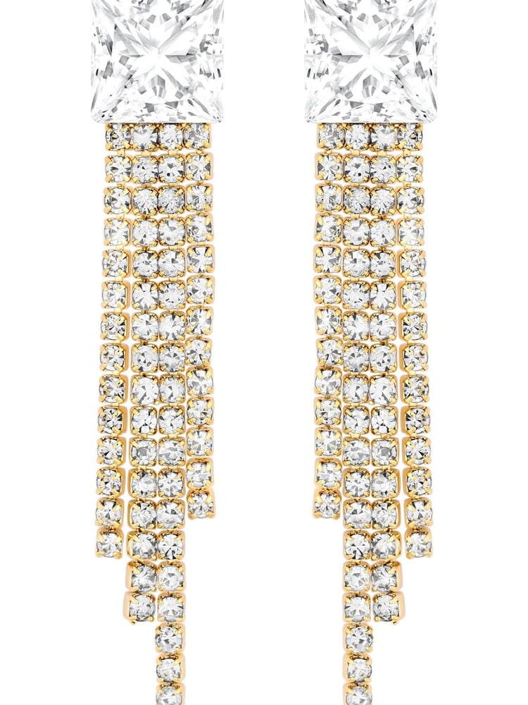 Jon Richard Quadratische Kristall-Tropfen-Ohrringe mit Cubic Zirconia - Bild 1 von 1