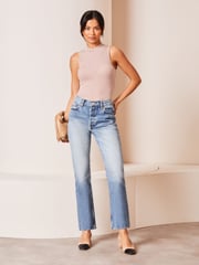Lipsy Pink Fitted Knit Chevron Vest - Image 3 of 4