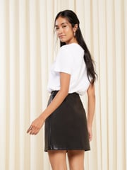 Friends Like These Black Zip Through Mini Skirt - Image 4 of 4