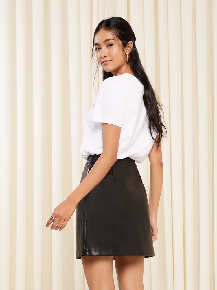 Friends Like These Black Zip Through Mini Skirt - Image 4 of 4