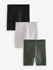 Black & White Cycling Shorts 3 Pack (3mths-7yrs) - Image 1 of 3