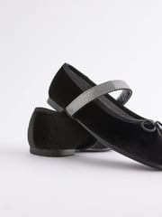 Black Velvet Ballet Occasion Shoes - Image 1 of 4