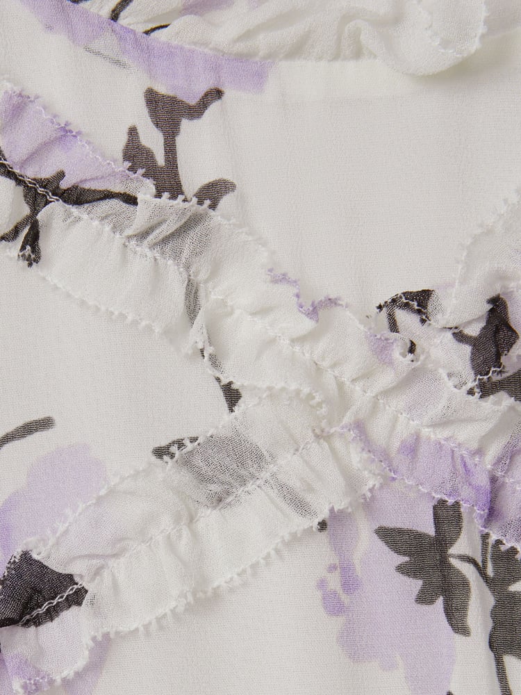 Florere Printed Puff Sleeve Mini Dress - Image 6 of 6
