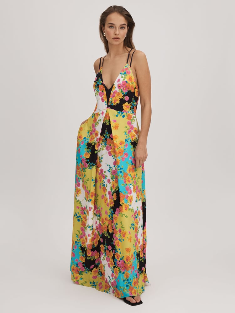 Florere Printed Dual Strap Maxi Dress - Image 1 of 6