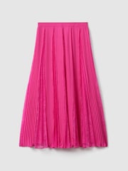 Florere Lace Pleated Midi Skirt - Image 2 of 6