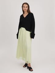 Florere Lace Pleated Midi Skirt - Image 1 of 6