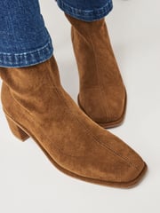 Tan Brown Forever Comfort® Sock Ankle Boots - Image 2 of 7