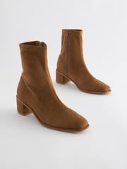 Tan Brown Forever Comfort® Sock Ankle Boots - Image 3 of 7