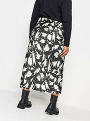 Yours Curve Black Bias Cut Skirt - Image 2 of 4