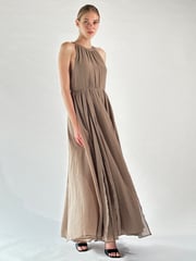 Religion Natural Dusk Halter Neck Maxi Dress With Full Skirt - Image 3 of 6