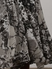 Religion Black & Grey Marble Print Delight Maxi Wrap Dress With Cap Sleeve in Beautiful Prints - Image 6 of 6