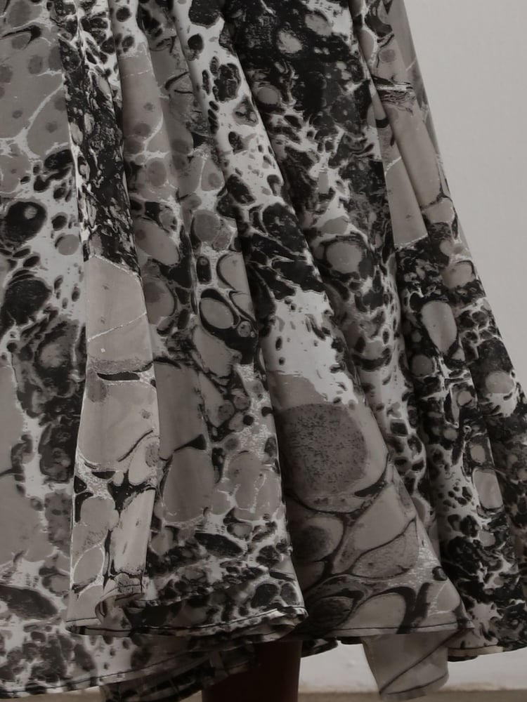 Religion Black & Grey Marble Print Delight Maxi Wrap Dress With Cap Sleeve in Beautiful Prints - Image 6 of 6
