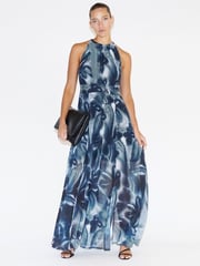 Religion Grey Halterneck Maxi Dress In Beautiful Prints - Image 2 of 6