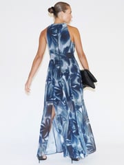 Religion Grey Halterneck Maxi Dress In Beautiful Prints - Image 4 of 6