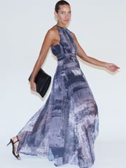 Religion Black Halterneck Maxi Dress In Beautiful Prints - Image 5 of 6