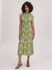 Florere Printed Tie Back Midi Dress - Image 1 of 3