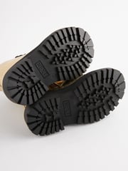 Gold Metallic Standard Fit (F) Chunky Lace-Up Ankle Boots - Image 7 of 7
