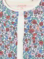 Joules Girls' Razamataz Blue Ditsy Print Cotton Babygrow - Image 2 of 4
