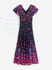 Jolie Moi Pink Mirrored Print Lace Maxi Dress - Image 7 of 7