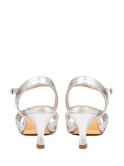 Van Dal Silver Metallic Leather Stiletto Heels - Image 3 of 5