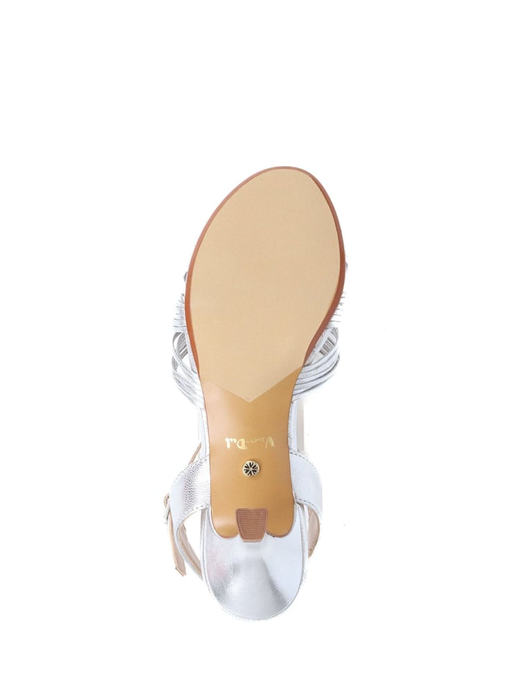 Van Dal Silver Metallic Leather Stiletto Heels - Image 5 of 5