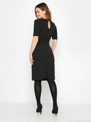 M&Co Black Petite Pleat Detail Dress - Image 2 of 5