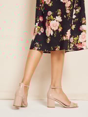 Friends Like These Nude Pink Regular Fit Low Block Heel Sandal - Image 4 of 4