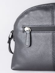 Lakeland Leather Black Elterwater Curved Cross-Body Bag - Image 5 of 6