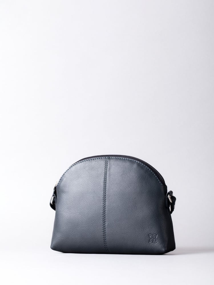 Lakeland Leather Blue Elterwater Curved Cross-Body Bag - Image 1 of 6