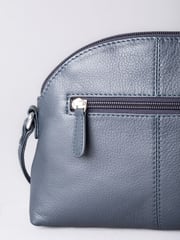 Lakeland Leather Blue Elterwater Curved Cross-Body Bag - Image 4 of 6