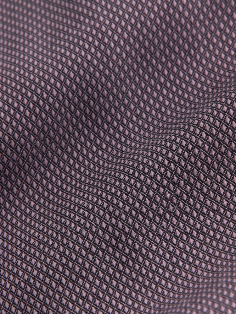Purple Regular Fit Trimmed Formal 100% Cotton Oxford Shirt - Image 9 of 9