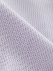 Lilac Purple Regular Fit Signature Trimmed Premium Long Sleeve Single Cuff 100% Cotton Shirt - Image 9 of 9