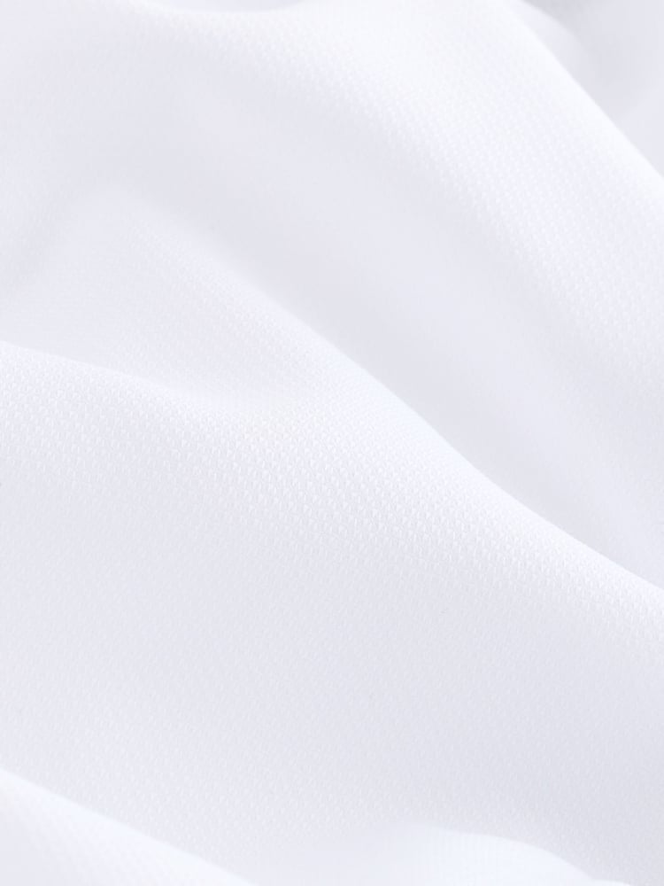 White Slim Fit Trimmed Easy Care Double Cuff Shirt - Image 9 of 9