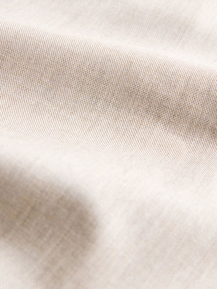 Neutral Brown Slim Fit Textured Long Sleeve Single Cuff 100% Cotton Shirt' - Image 9 of 9